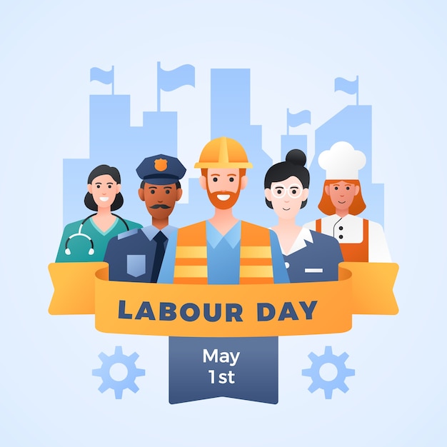 Gradient illustration for labor day celebration