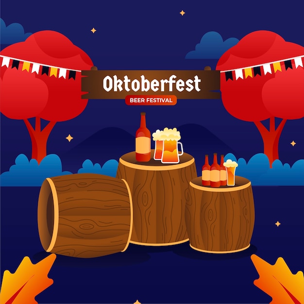 Gradient illustration for oktoberfest celebration