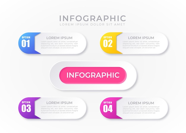 Gradient infographic business banner