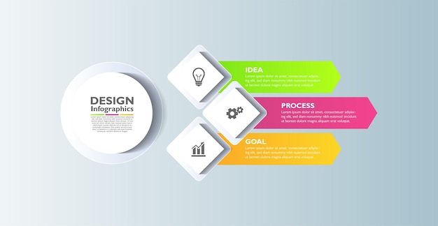 Gradient infographic business element design