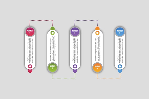 gradient infographic set of steps