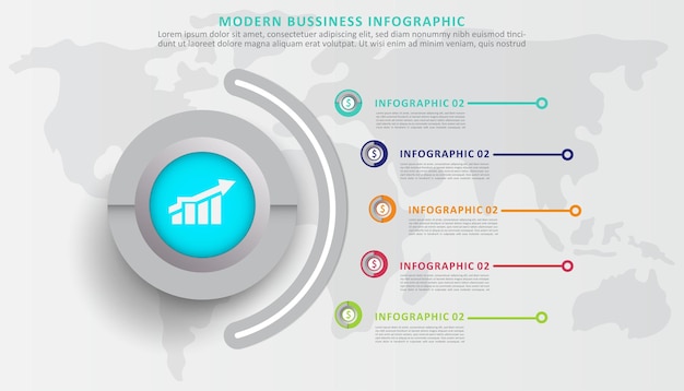 Gradient infographic template design