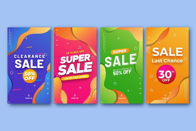 Gradient instagram sale stories collection