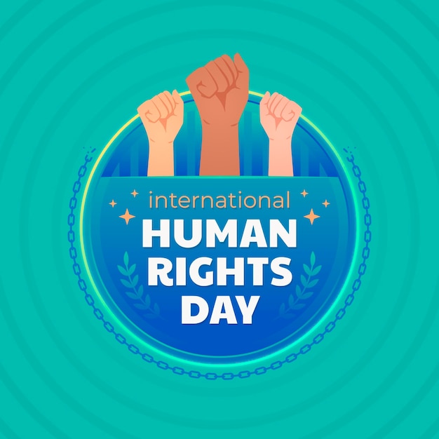 Gradient international human rights day illustration