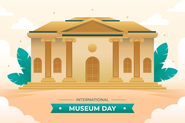 Gradient international museum day background