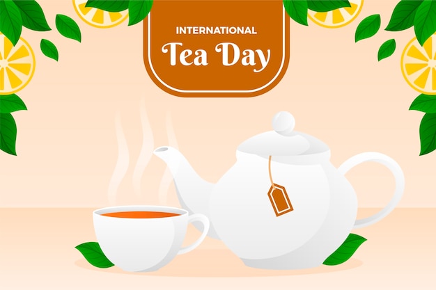 Gradient international tea day background