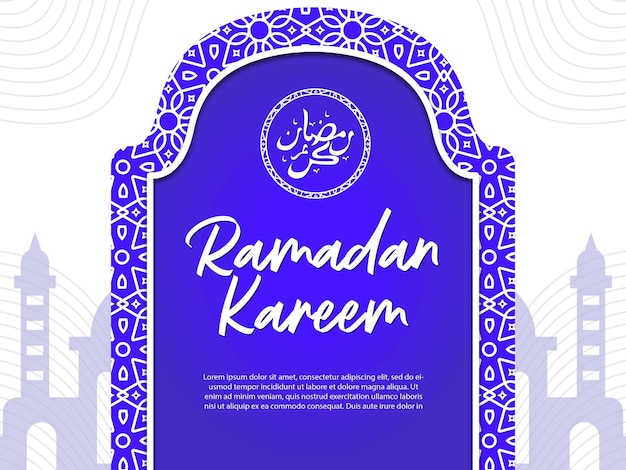 Gradient islamic pattern ramadan background