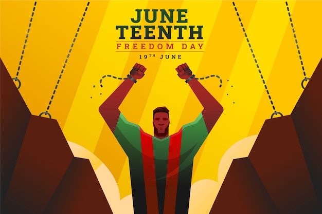 Gradient juneteenth illustration