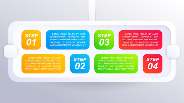 Gradient Keyboard Shape Infographic Element