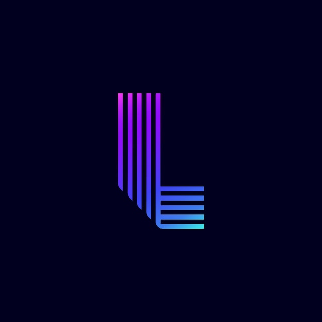 Gradient l logo template