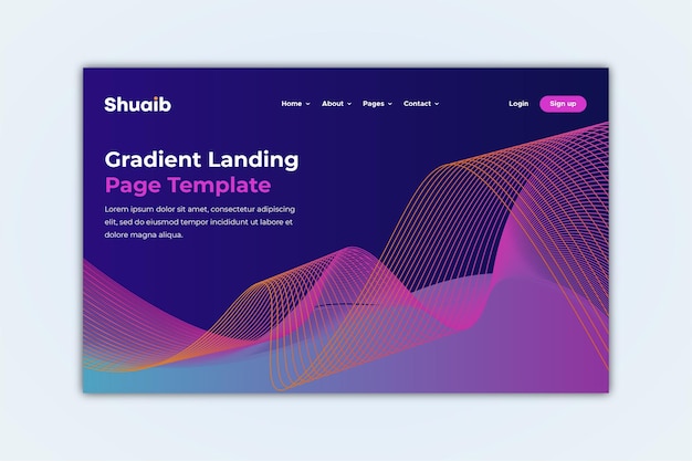 Gradient Landing Page Template