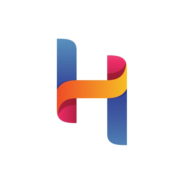 Gradient letter h logo