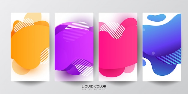 Gradient liquid gradient shapes background. 