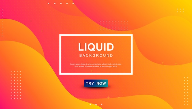 Gradient liquid orange color background