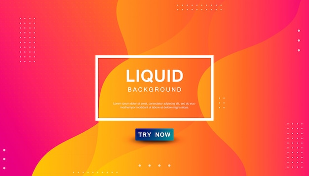 Gradient liquid orange color background