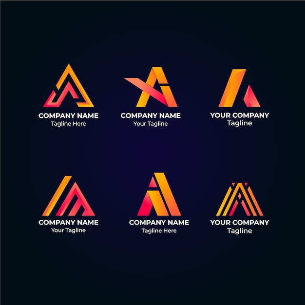 Gradient a logo design template