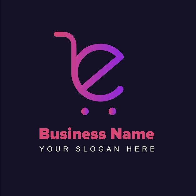 Gradient logo for eCommerce Business