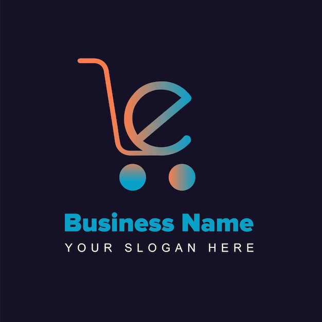 Gradient logo for eCommerce Business