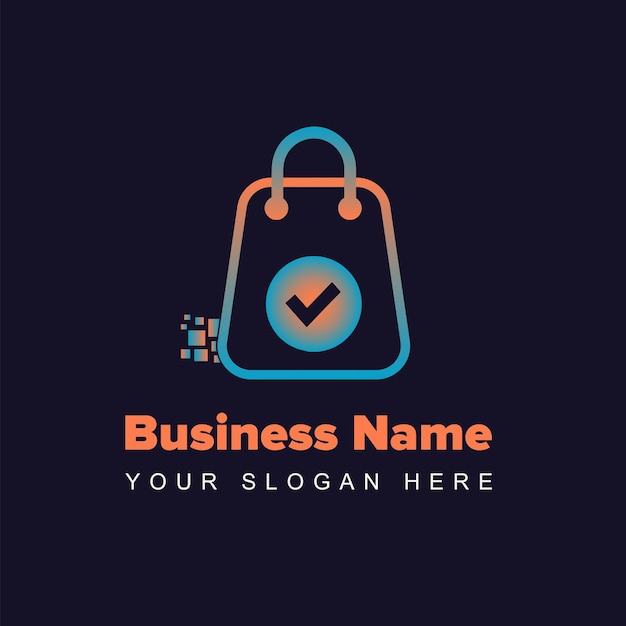 Gradient logo for eCommerce Business