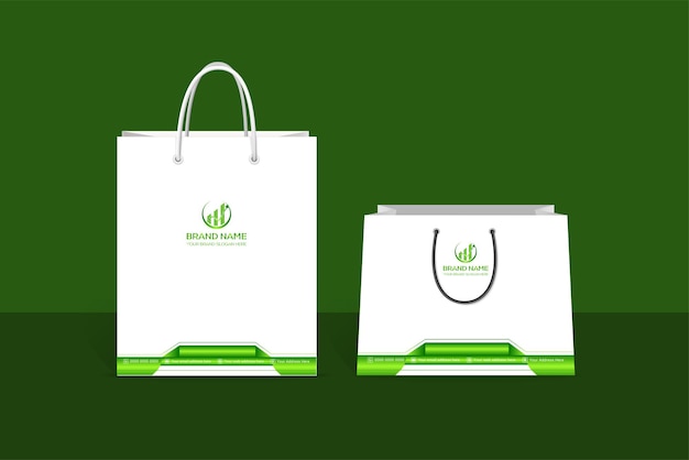 Gradient luxury Corporate professional unique creative shopping bag design