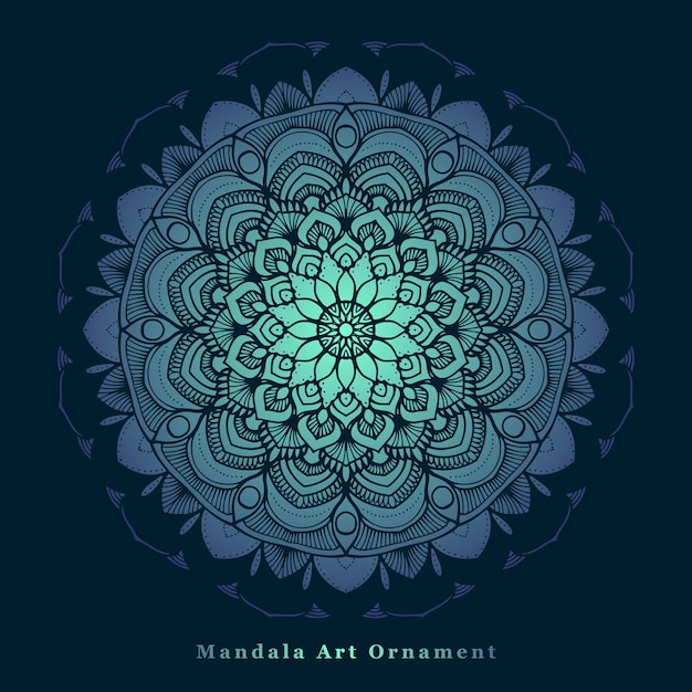 gradient mandala art with abstract shapes