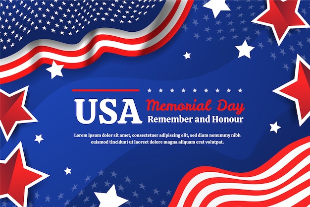 Gradient memorial day background