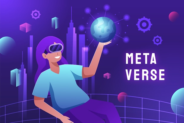 Gradient metaverse background