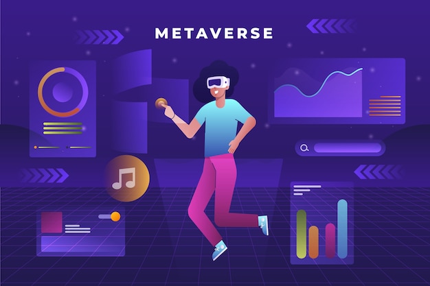 Gradient metaverse background