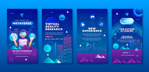 Gradient metaverse instagram stories