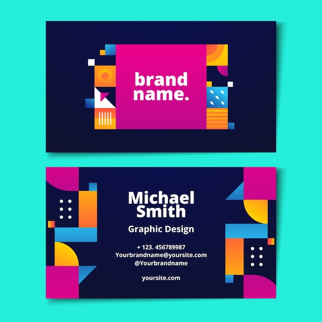 Gradient minimal business card