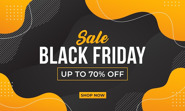 Gradient modern black friday banner concept