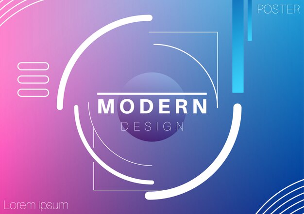 Gradient modern design background with abstract shape