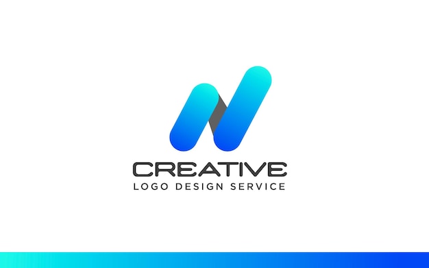 Gradient n logo template