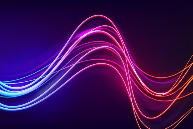 Vector gradient neon light effect background