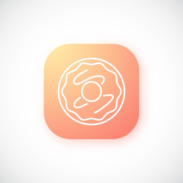 Gradient orange button with thin Donut