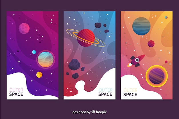 Gradient outer space cover collection