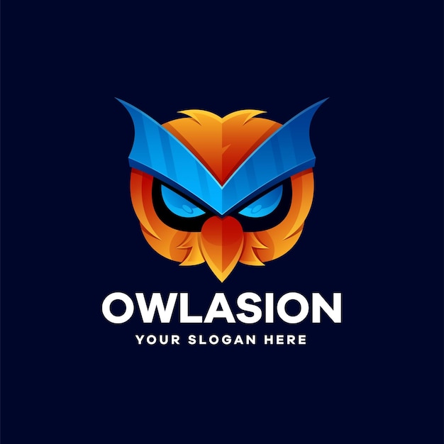 Gradient Owl Illustration Logo