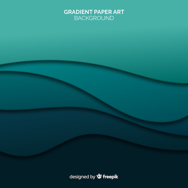 Vector gradient paper art background