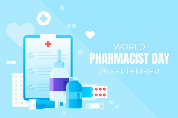 Gradient pharmacist day background