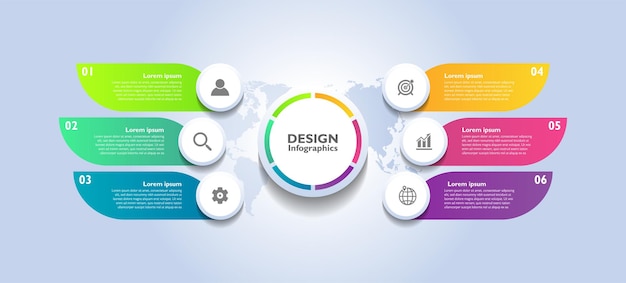 Gradient process infographic template design