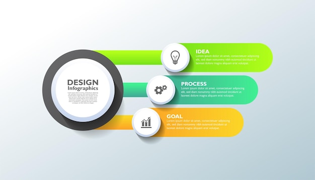 Gradient process infographic template design