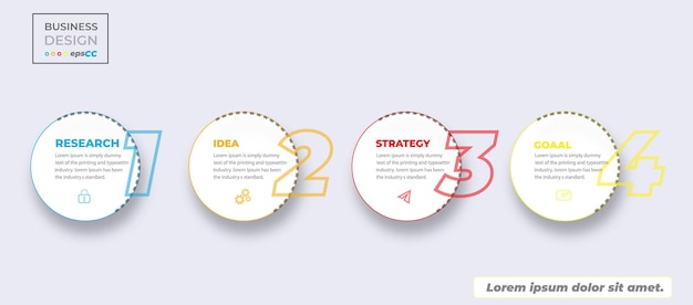 Gradient process infographic template