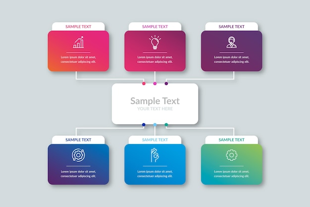 Gradient process infographic