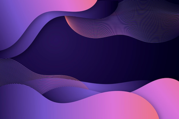 Gradient purple wavy background