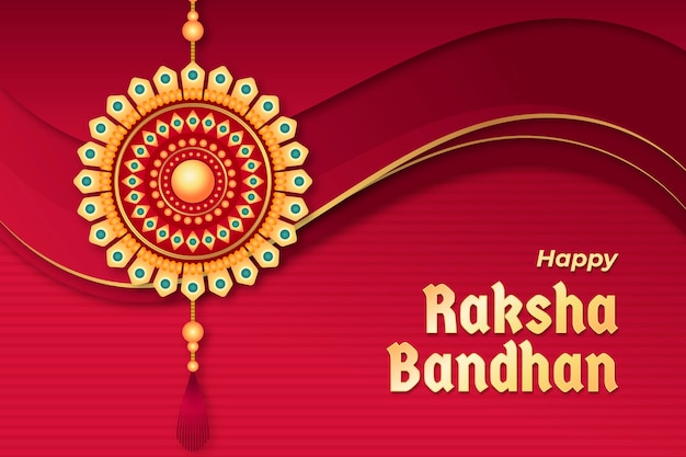 Gradient raksha bandhan illustration