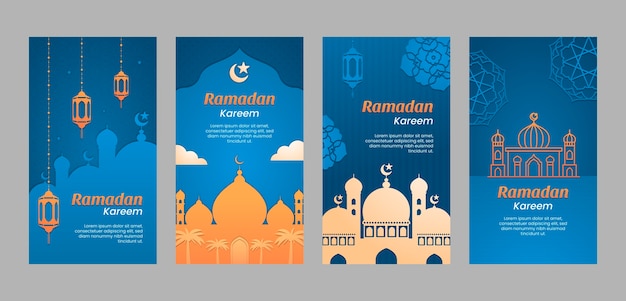 Gradient ramadan instagram stories collection