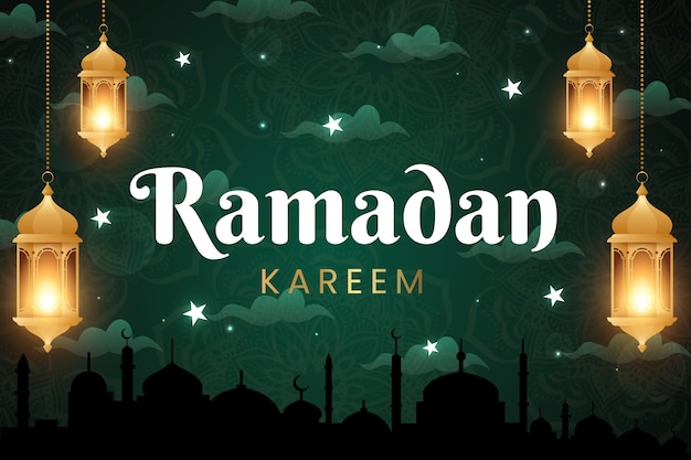 Gradient ramadan kareem background