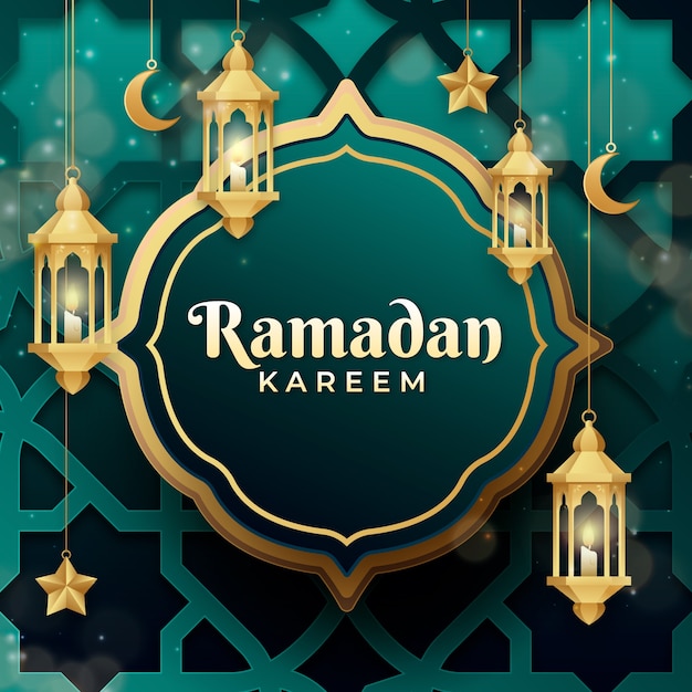 Gradient ramadan kareem illustration