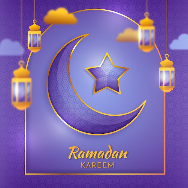 Gradient ramadan kareem illustration