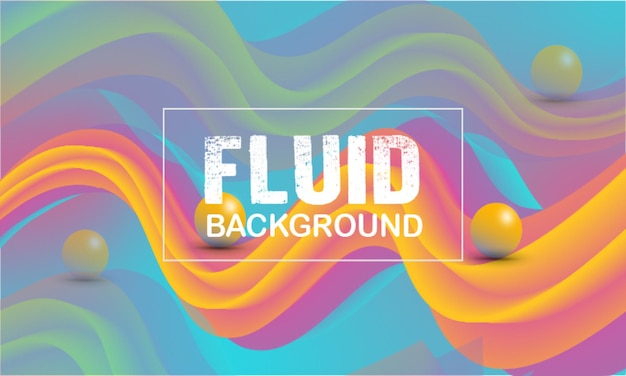 Gradient realistic fluid effect background.